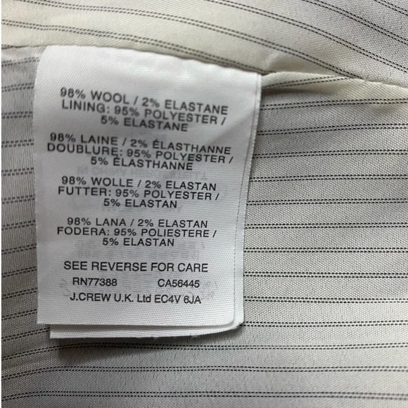 J. Crew Regent Blazer Women's Navy Wool Blend Size 6 Single Button Blazer - Picture 4 of 6